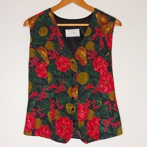Versatile vintage floral vest